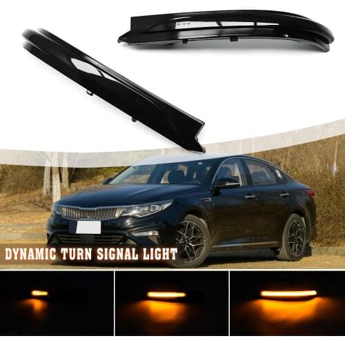 For Kia K5 Optima MK4 JF 2016 2017 2018 2019 2020 LED Dynamic Turn Signal Flash Light Blinker Side Wing Mirror Indicator Lamp