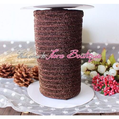 10mm high quality Glitter elastic ribbons headband