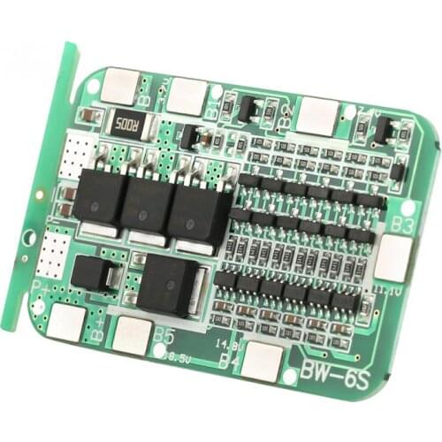 6S 15A 22V 24V Li-ion Lithium Battery Charger Module Charging Protection Board PCB BMS for 3.7V 18650 Li-ion Cell Dual Functions