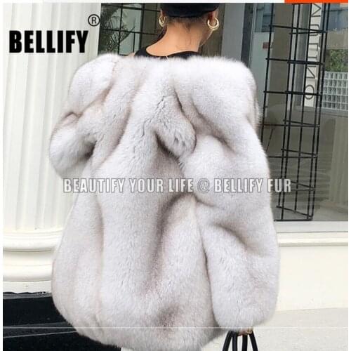 High street Fashion Brand design Natural White Fox Fur coats For Women plus size Full Pelt warm Fur jackets dropshipping