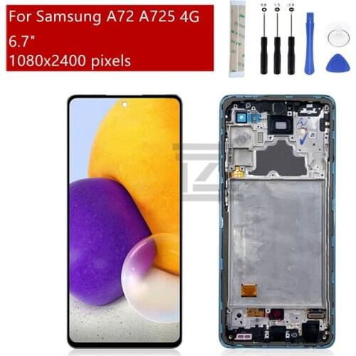 For Samsung Galaxy A72 4G A725 LCD Display Touch Screen Digitizer Assembly A725 LCD replacement Repair Parts 6.7"