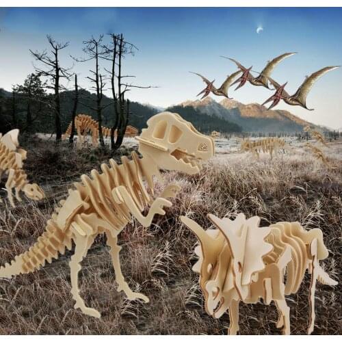 1pc 3D Wooden Puzzles Kids Educational Learning Toys For Children Art Crafts Brain Teaser DIY Color Jigsaw Boys Girls Games