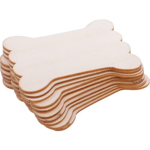 10pcs Large Natural Wood Thread Bobbins Spool Bone Shaped for Storage Holder Cross Stitch Embroidery Floss Sewing Tools