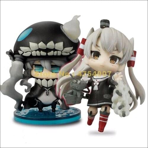 Anime cute kantai collection amatsukaze wo pvc action figure collectible doll 10cm#039 040 Toy