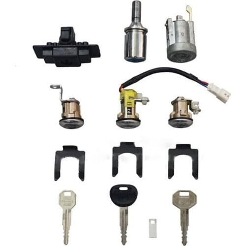Car Ignition+Glove box+Spare tire+Door Lock Cylinder & Key Set for Mitsubishi Pajero montero MK2 2nd V32 4G54