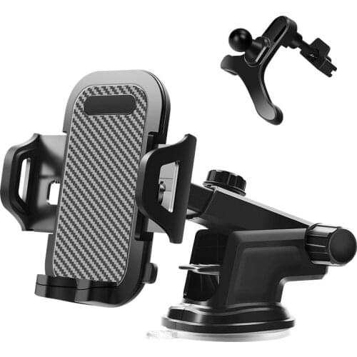 FONEKN Long Arm Car Phone Holder Suction Dashboard GPS Mount Clips For Iphone 12 11 Xiaomi Samsung Note 8 9 Phone Stand Bracket