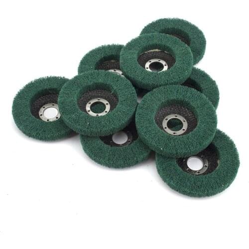 4" 100mm Nylon Fiber Flap Polishing Wheel Disc 180 Grit For Angle Grinder For Wood Metal Buffing