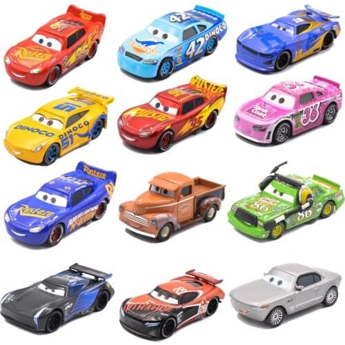 Disney Pixar Cars 3 Lightning McQueen Jackson Storm Ramirez Smokey 1:55 Metal Diecast Vehicle Model Toys Kids Boy Car Toy Gift
