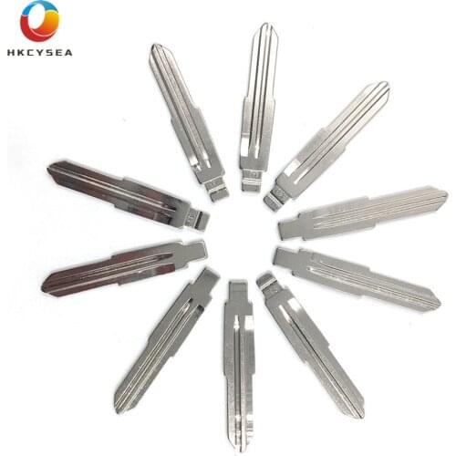 HKCYSEA 10pcs/lot Metal Blank Uncut Flip KD Remote Key Blade Type #43 (T11) for Chery E5