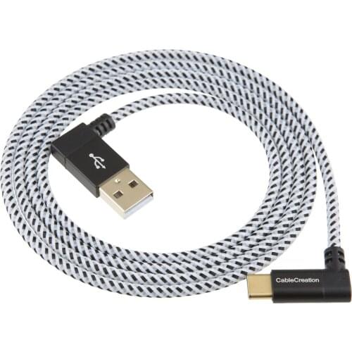 USB C to USB A Cable Left Angle, JORINDO 90 Degree USB Type C Braided Cable, Compatible New MacBook(Pro), Google Pixel XL, Nexus