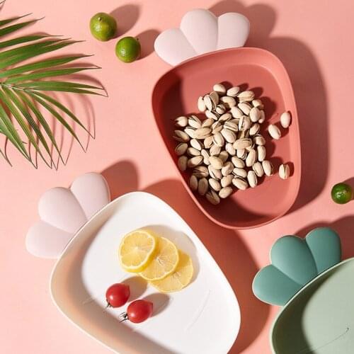 Dried fruit box radish shaped fruit plate plastic dried fruit plate creative snack plate sugar box organization containers