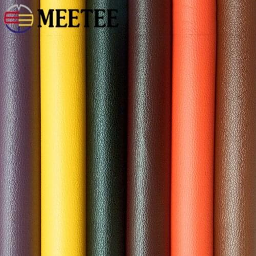 Meetee 50x137cm 0.5mm Thick Self-adhesive PU Synthetic Leather Fax Fabric for Sofa Patch Repair Refurbished Handbag Soft Fabric