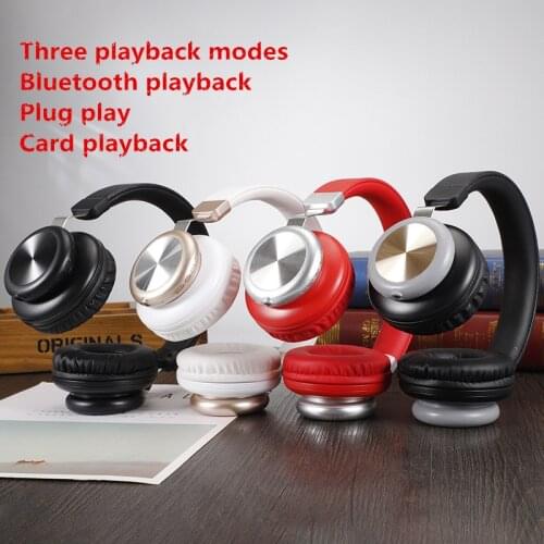 Fashion new H4 wireless Bluetooth 5.0 music headset with microphone wired gaming headset supports TF card MP3 playback