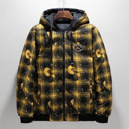 Men 2021 Winter New Outwear Thick Warm Parkas Jacket Coat Men Casual Windproof Pockets Hooded Parkas Jacket on Both Sides Male