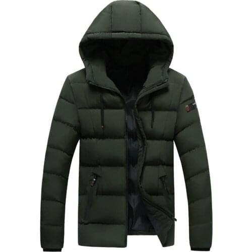 Mens winter wind upset cotton-padded jacket coat coat white duck down leisure male hooded jacket down jacket coat