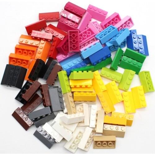 Moc Slope 45 2x4 3037 DIY Creative Enlighten Basics Building Blocks Bulk Bricks Parts Sets Compatible with Assembles Particles