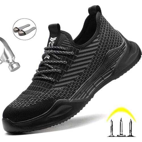 Indestructible Work Shoes Sneakers Men Safety Shoes With Steel Toe Cap Puncture-Proof Work Boots Safety Footwear Dropshipping
