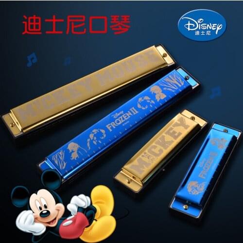 Disney opens Mickey 24 hole 10 hole harmonica for children beginners adult polyphonic c-tune harmonica kindergarten instruments