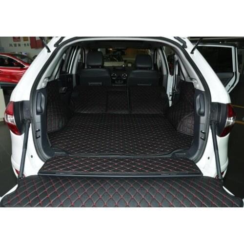 Full set car trunk mats + Rear door mats for Renault Koleos 2016-2009 waterproof boot carpets cargo liner mat for Koleos 2015