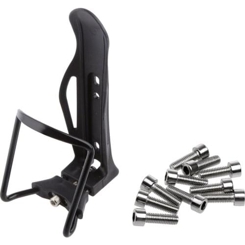 Adjustable Cycling Bike Water Bottle Holder Cage Cup Rack & 10x Mount Screw