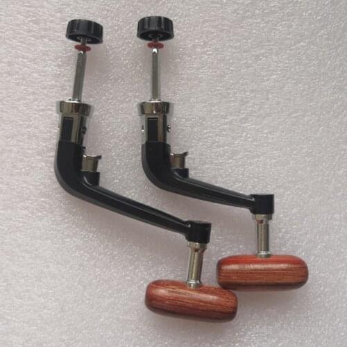 Spinning Reel Handle Fishing Spinning Reel Crank Handle Replacement Rocking Arm Part with Wooden Rotatable Grip Knob