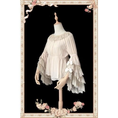 Magic Tea Ice Cream Party Lolita Dress Cosplay Costume Blouse Chiffon Sleeves Blouse