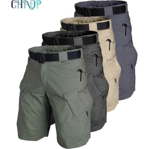 Men Classic Tactical Shorts Upgraded Waterproof Quick Dry Multi-pocket Short Pants Outdoor Hunting Fishing Military Cargo Shorts