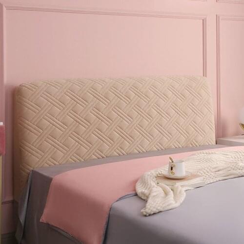 Modern All-inclusive Quilted Headboard Cover King Queen Twin Single Size Soft Thicken Velvet Bed Head Cover 240x70cm