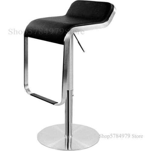 Modern Simple Stainless Steel Front Desk Back Chair Light Luxury Lifting Rotating Bar Chair Stool Bar Chair High Stool
