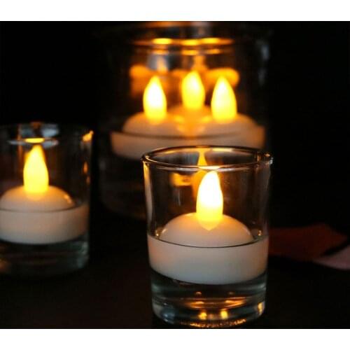 12PCS LED Candles Warm White Led Flameless Candles Battery Operated Moving Artificial Tea Light for Wedding Anniversary Party