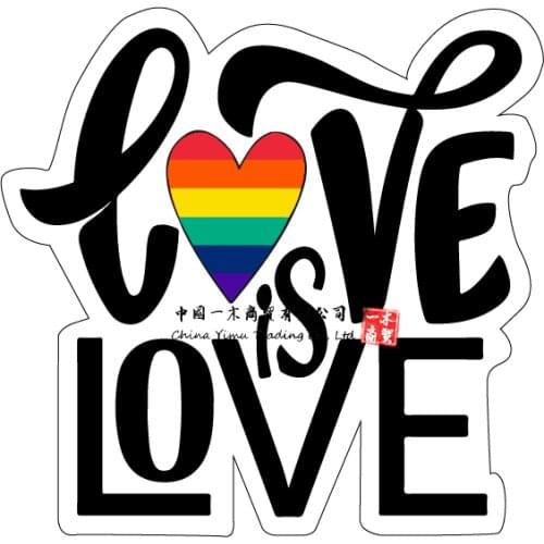 Off road Stickers Assorted Love Is Love LGBT Vinyl Car Decal Sticker