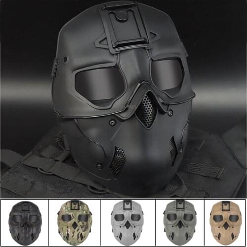 Military Shooting Mask Camouflage Tactical Army Airsoft Full Face Masks Protective Outdoor Wargame CS Paintball Sports Mask