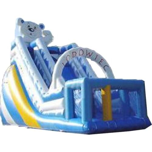 High quality amusement park inflatable slide outdoor giant slide double land inflatable slide