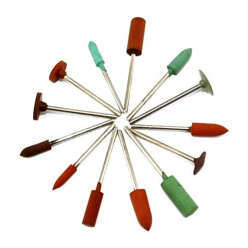 Jewelry Tool Rubber Rotary Tools Polishing Burr Dremel Diamond in rubber Emery Polishing Bit Set-Fits Dremel Metal Glass Stone