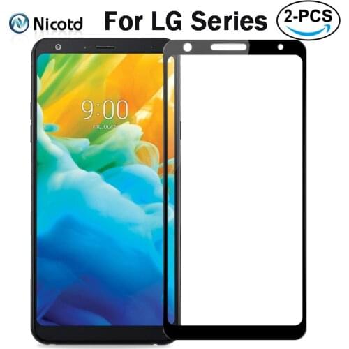 2Pcs/Lot Full Cover Screen Protector For LG V20 V30 V40 V50 G6 G8 G8S ThinQ Tempered Glass for LG K40S Stylo 5 Protective Glass