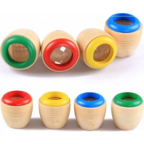 1PC Wood Bee-eye Interesting Effect Magic Kaleidoscope Explore Baby Kids Children Learning Educational Puzzle Wood Craft MQ 004