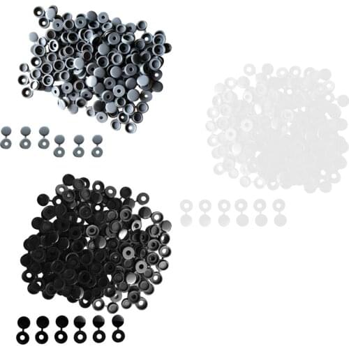 100 Pieces Plastic Hinged Screw Cover Cap for 3mm, 4mm, 5mm Shank Diameter Screws Car Home Furniture Decor