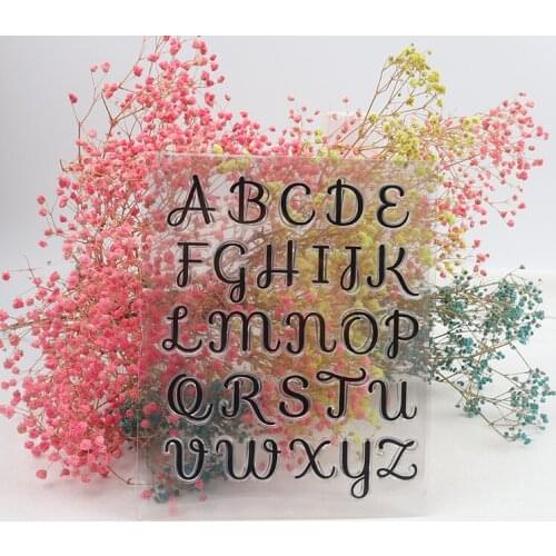 A-Z Alphabet Letter Transparent Clear Rubber Stamps Seal for DIY Scrapbooking Making Photo Album Crafts Handmade Decoration