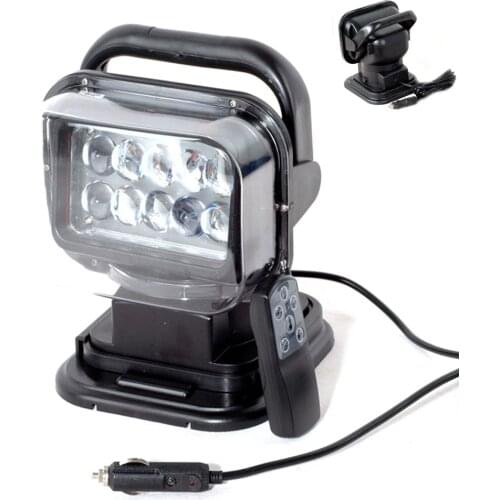 Accessories car 7" 50w LED search light 360 degree rotating wireless wifi remote control battery led light with magnet base