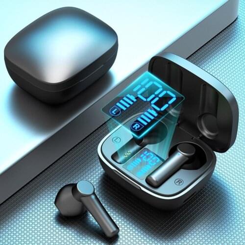 TWS-LB8 HD Call Touch Control Bluetooth Headset Semi-in Ear ABS Good Sound Quality Phone Call Earphone No Delay Headphone