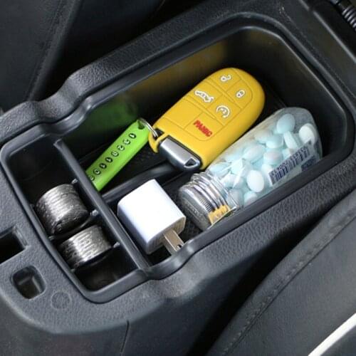 Foal Burning Car Interior Black Armrest Box Storage Glove Container Box for Jeep Compass 2th 2017 2018 Parts Accessories