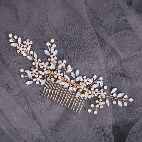 Rhinestone Flower Hair Comb Hair Accessories Headband Bridal Hair Jewelry Wedding Accessories Handmade Head Jewelry Headband