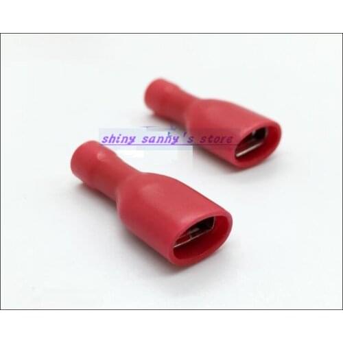 FDFD1.25-110(5),FDFD1.25-187(5),FDFD1.25-250 22-16 AWG0.5-1.5mm2 Female Insulated Electrical Crimp Terminal Cable Wire Connector