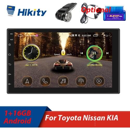 Hikity Android 2 Din Car Radios GPS WIFI Car Multimedia Player Bluetooth 7" MP5 Player for Volkswagen Nissan Hyundai Kia Toyota
