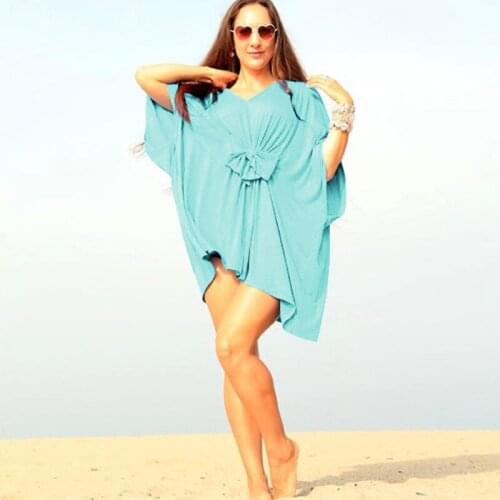 Cotton Tunics for Beach Women Swimsuit Cover up Woman Swimwear Beach Cover up Beachwear Pareo Beach Dress Saida de Praia #Q698