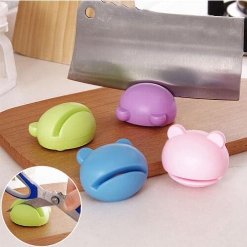 Mini Knife Sharpener Useful Cute Whetstone Home Kitchen Knife Grinding Mill Scissors None-Slip Multifunctional Kitchen Tools