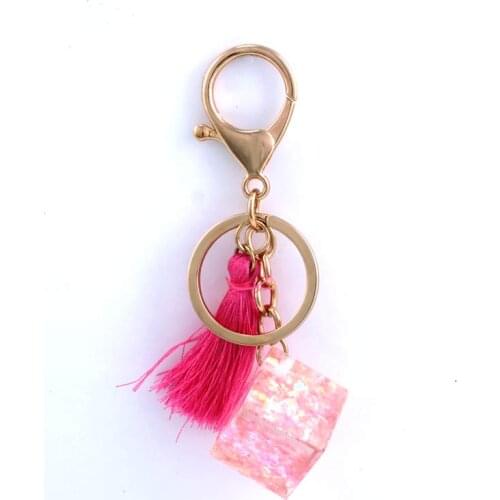 New fresh and Three-dimensional colored small stones Keychain Jewelry Solidified Resin Handbag Pendant Accessories Jewelry Gift