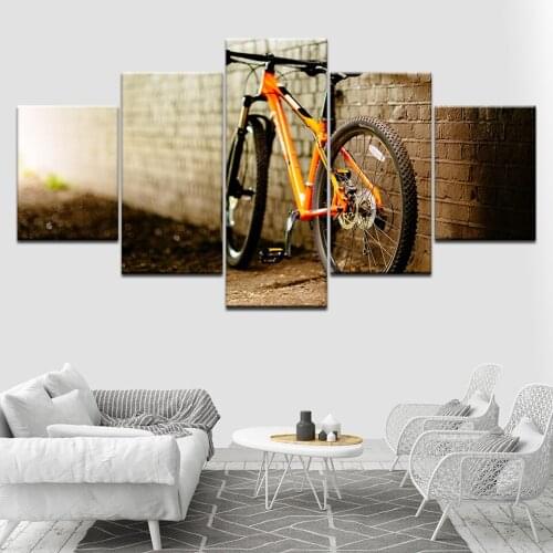 The Bicycle Wallpapers HD 5 Piece Wall Art Canvas Print modern Poster Modular art painting for Living Room Home Decor