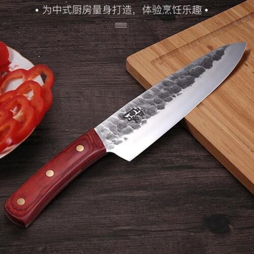 Hand forged slicing knife Japanese cutting knife Santoku knife Western Chefs Knife Kitchen knife Stainless steel knives