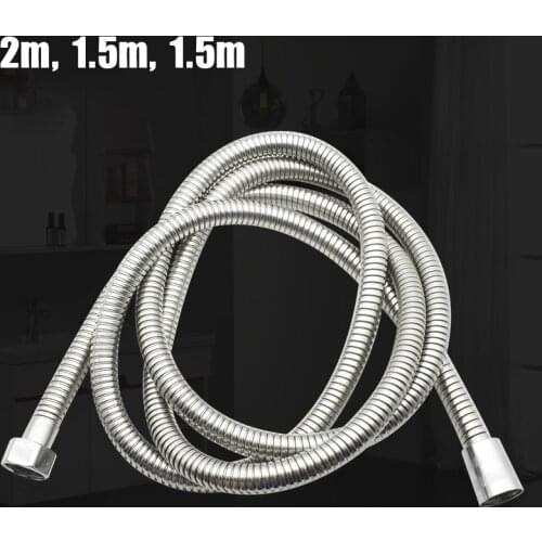 2m/1.5m/1.2m Stainless Steel Shower Hose High Quality Encryption Explosion-proof Hose Spring Tube Pull Tube Bathroom Water Pipe